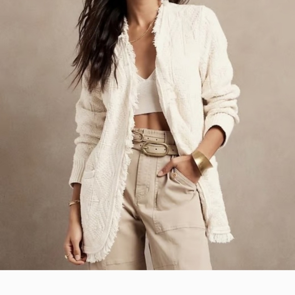 Banana Republic Heritage Costal Cardigan 100% Organic Cotton Sz.S